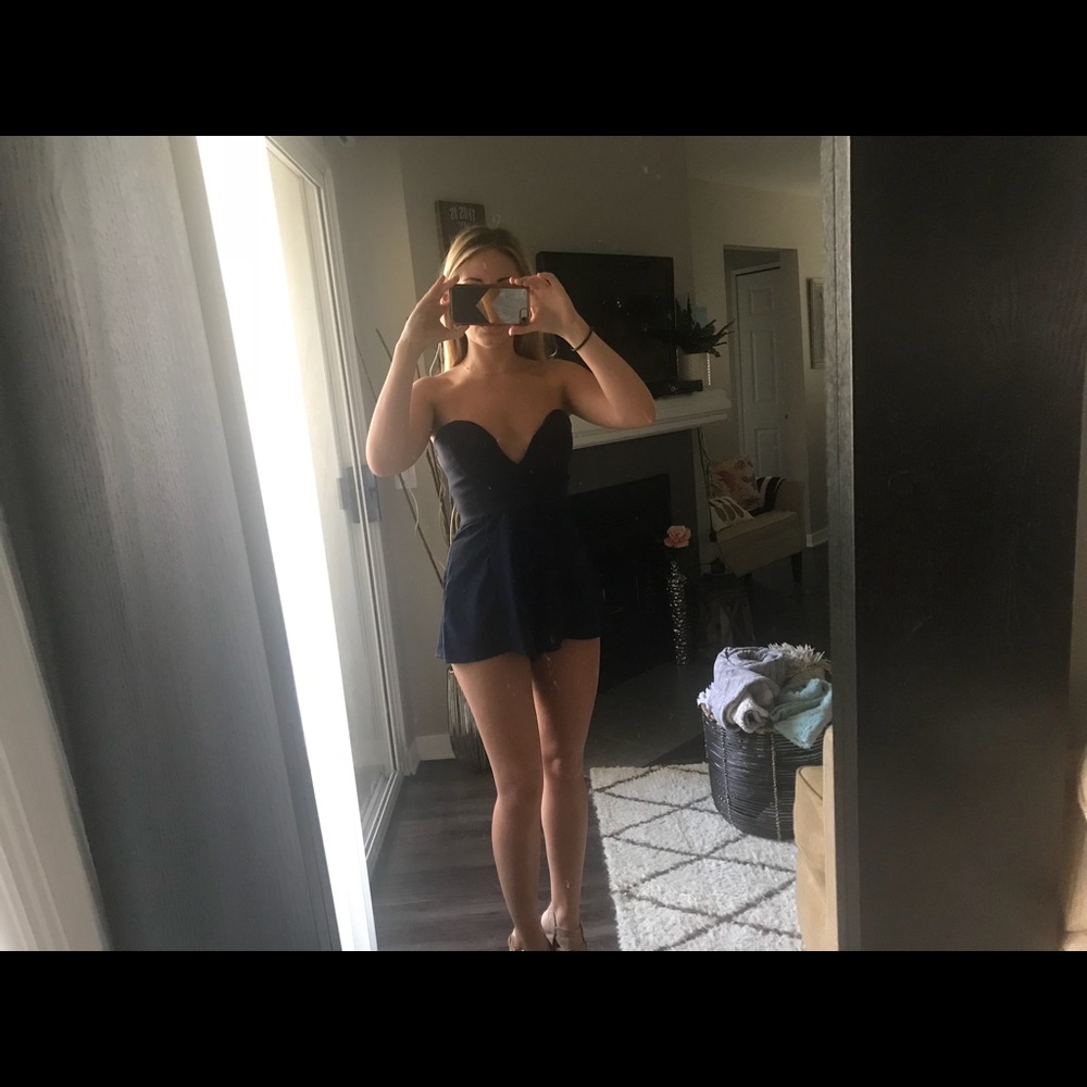 Nasty gal romper size xs in navy